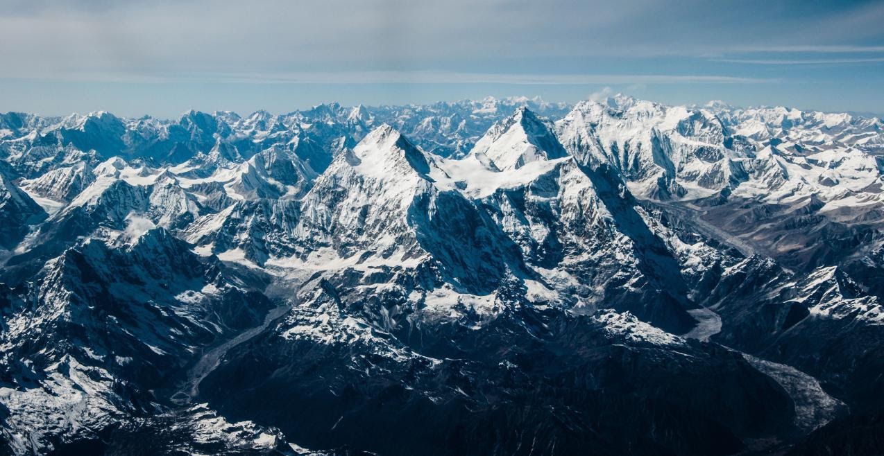 Flight Kathmandu Lhasa mountain views