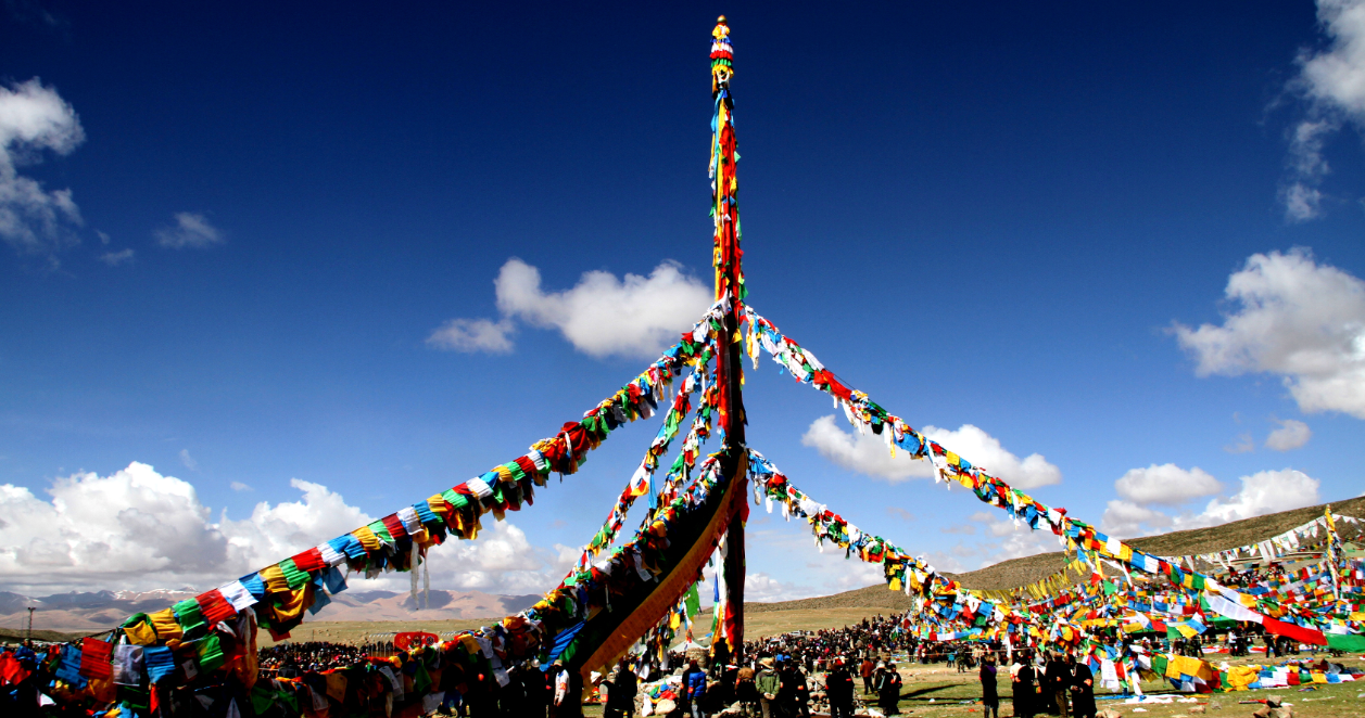 prayer pole at saga dawa