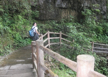 Clients Hiking in Mount Emei