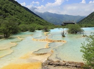 Huanglong park colorful pools