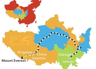 Chengdu Lhasa Train Tour Route
