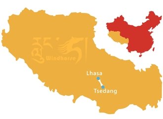 Lhasa to Tsedang Tour Route