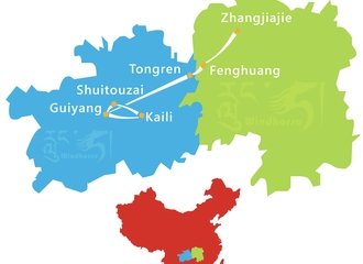 Guizhou Zhangjiajie Tour Route