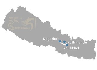 Kathmandu to Dhulikhel Tour Route
