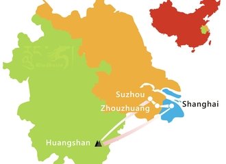 Shanghai Huangshan Hiking Tour Route