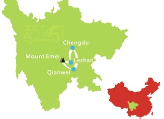 Sichuan Leshan Emei Tour Route