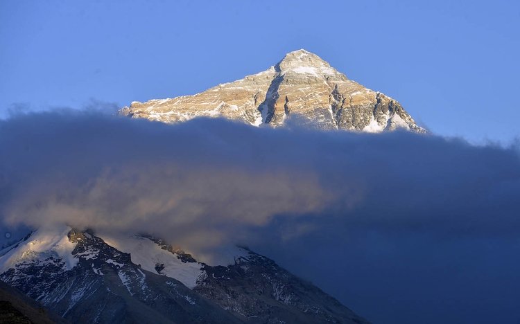 sunrise over mount Everest in Tibet