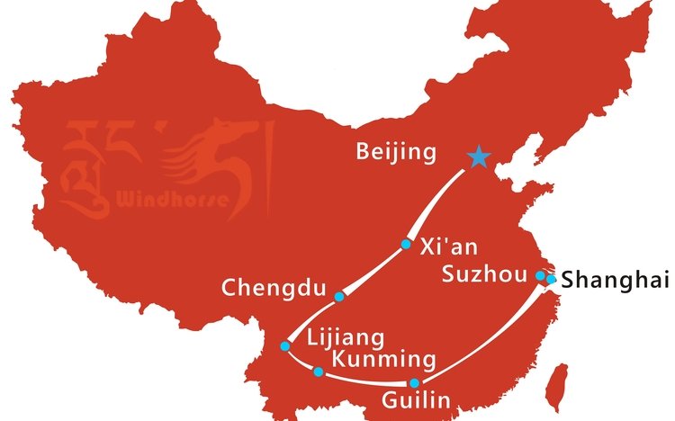 Beijing Guilin Tour Route