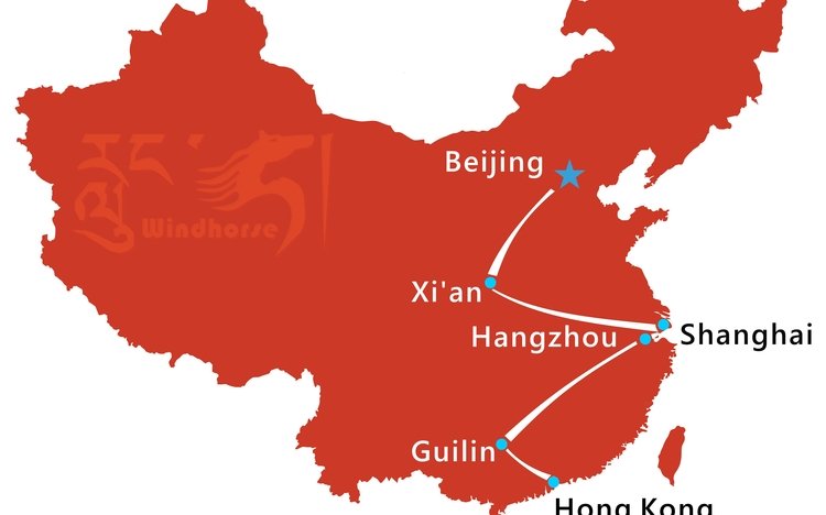 Beijing Shanghai Hongkong Tour Route