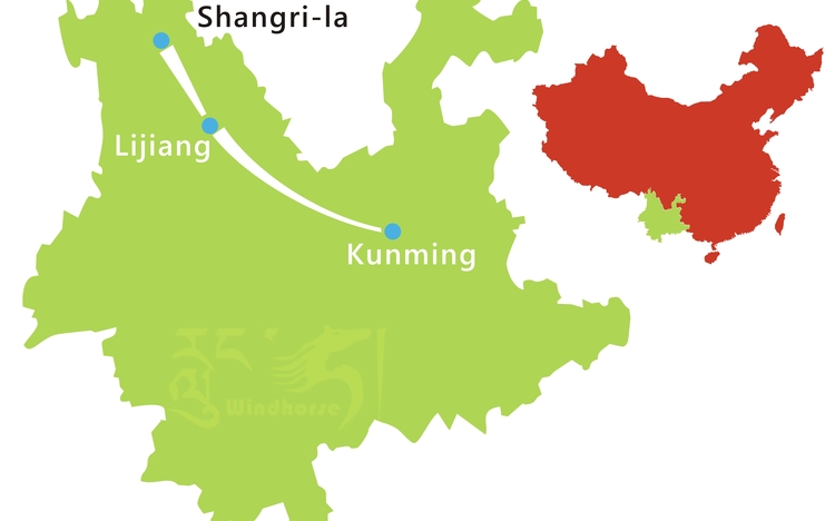 Lijiang Shangri-la Trekking Tour Route