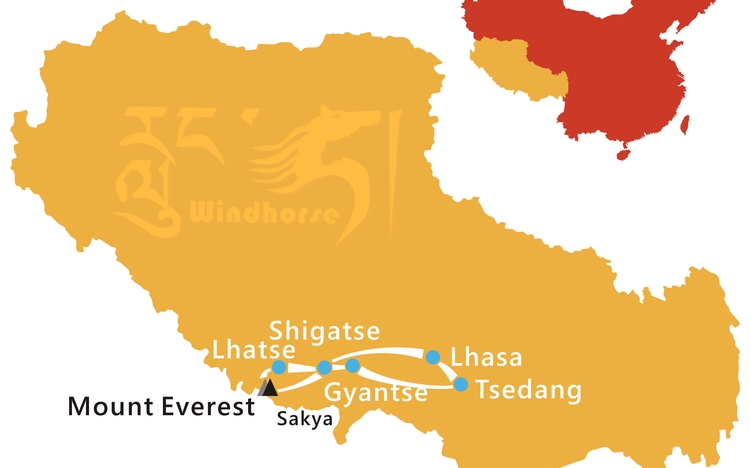 Mount Everest with Tsedang Tour Route