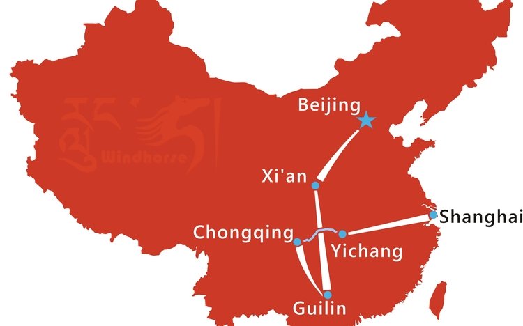 Yangtze River Cruise Tour Route