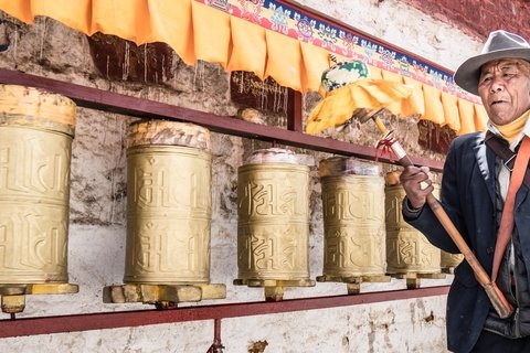 Prayers outside Potala Lhasa