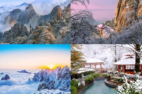 Huangshan mountain winter view