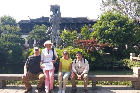 Juan and his friends at Suzhou Garden